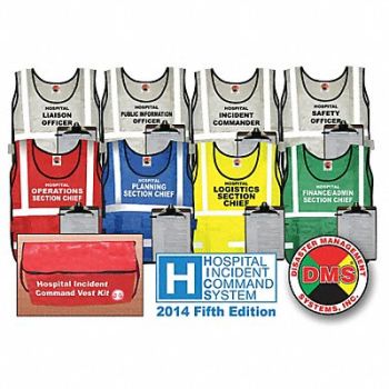 DISASTER MANAGEMENT SYSTEMS Safety Vest Assorted HCIC Universal, 38E589