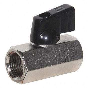 GRAINGER APPROVED Mini Ball Valve FNPT X FNPT 1/2 inPipe, 38EG04