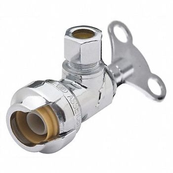 SHARKBITE Angle Stop Valve Push Fit 1/2 in 200 psi, 38EG55