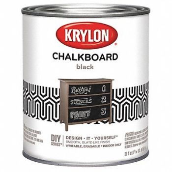 KRYLON Interior Paint Water Chalkboard Black, 38EK12