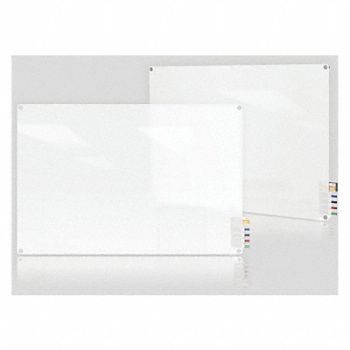 GHENT Dry Erase Board Non-Magnetic Glass 36 W, 38ER85