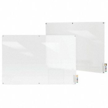 GHENT Dry Erase Board Non-Magnetic Glass 72 W, 38ER88