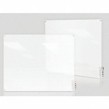 GHENT Dry Erase Board Non-Magnetic Glass 36 W, 38ER90