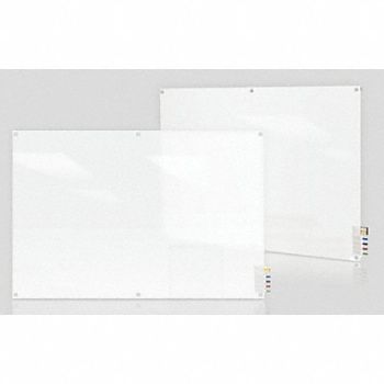 GHENT Dry Erase Board Non-Magnetic Glass 72 W, 38ER93