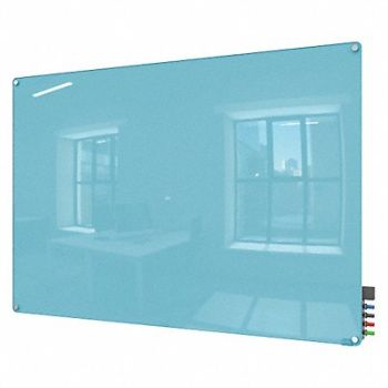 GHENT Dry Erase Board Non-Magnetic Glass 36 W, 38ER95