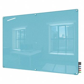GHENT Dry Erase Board Non-Magnetic Glass 96 W, 38ER99