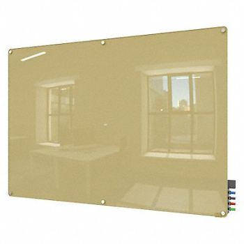 GHENT Dry Erase Board Non-Magnetic Glass 72 W, 38ET04