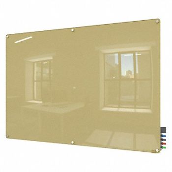 GHENT Dry Erase Board Non-Magnetic Glass 96 W, 38ET05