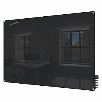 GHENT Dry Erase Board Non-Magnetic Glass 48 W, 38ET07