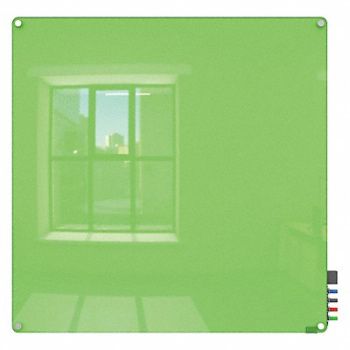 GHENT Dry Erase Board Non-Magnetic Glass 48 W, 38ET13