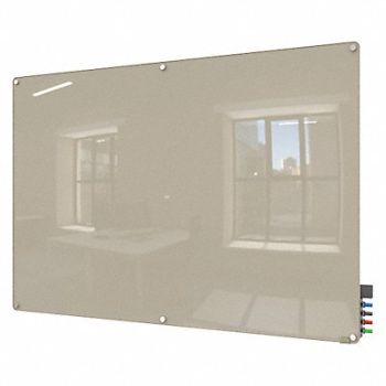 GHENT Dry Erase Board Non-Magnetic Glass 96 W, 38ET20