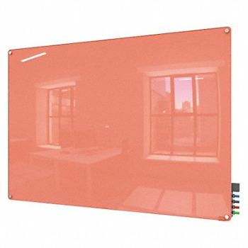 GHENT Dry Erase Board Non-Magnetic Glass 48 W, 38ET22