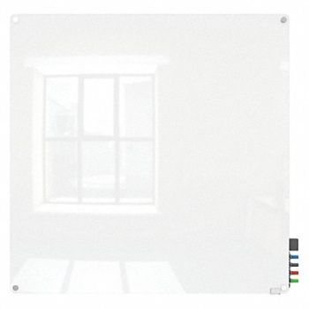 GHENT Dry Erase Board Non-Magnetic Glass 48 W, 38ET28