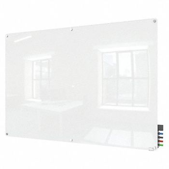 GHENT Dry Erase Board Non-Magnetic Glass 72 W, 38ET29