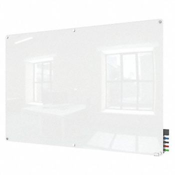 GHENT Dry Erase Board Non-Magnetic Glass 96 W, 38ET30