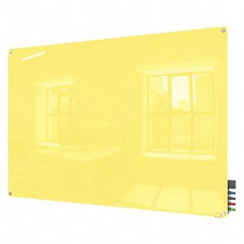 GHENT Dry Erase Board Non-Magnetic Glass 48 W, 38ET32