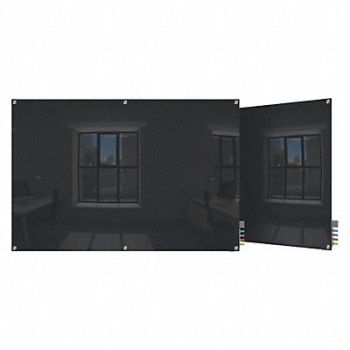 GHENT Dry Erase Board Non-Magnetic Glass 72 W, 38ET49