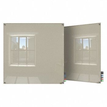 GHENT Dry Erase Board Non-Magnetic Glass 48 W, 38ET58