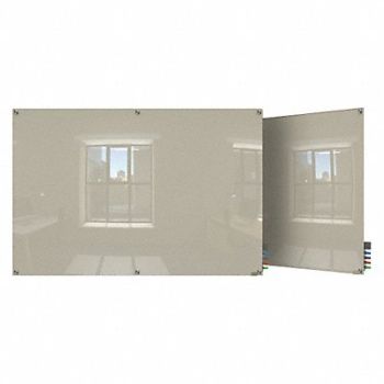 GHENT Dry Erase Board Non-Magnetic Glass 96 W, 38ET60