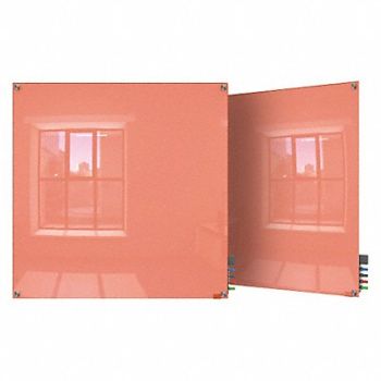 GHENT Dry Erase Board Non-Magnetic Glass 48 W, 38ET63