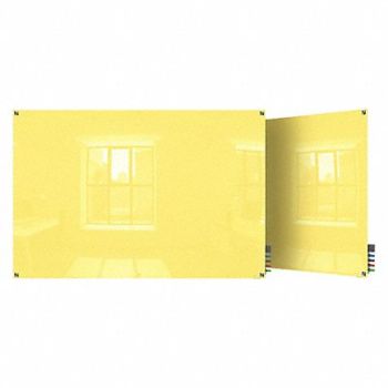 GHENT Dry Erase Board Non-Magnetic Glass 36 W, 38ET71
