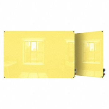 GHENT Dry Erase Board Non-Magnetic Glass 48 W, 38ET72
