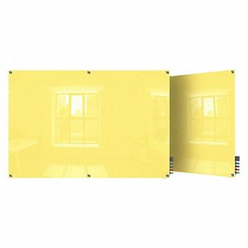 GHENT Dry Erase Board Non-Magnetic Glass 96 W, 38ET75