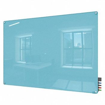 GHENT Dry Erase Board Magnetic Glass 36 W, 38ET76
