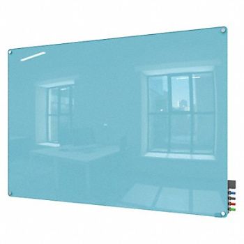 GHENT Dry Erase Board Magnetic Glass 48 W, 38ET77
