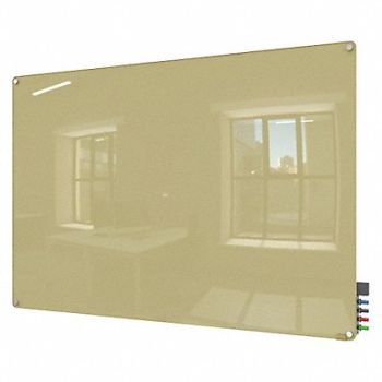 GHENT Dry Erase Board Magnetic Glass 36 W, 38ET81