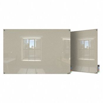 GHENT Dry Erase Board Non-Magnetic Glass 48 W, 38ET57