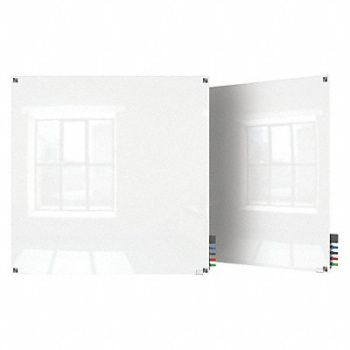 GHENT Dry Erase Board Magnetic Glass 48 W, 38EU49