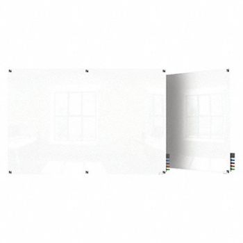 GHENT Dry Erase Board Magnetic Glass 96 W, 38EU51