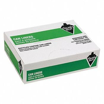 TOUGH GUY Trash Bag 40 to 45 gal Black PK50, 38EU84