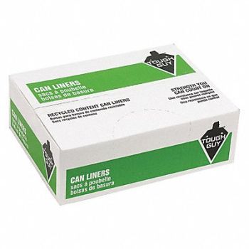 TOUGH GUY Trash Bag 40 to 45 gal Black PK20, 38EU83