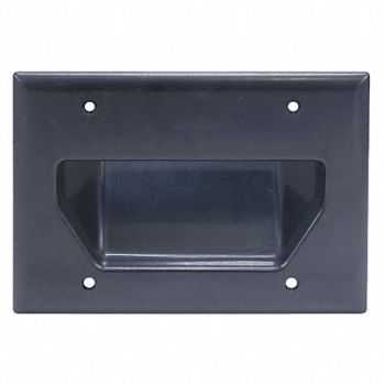 MONOPRICE Wall Plate Cable Recessed 3G Blk, 38F883