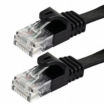 MONOPRICE Patch Cord Cat 5e Flexboot Black 7.0 ft., 38F932