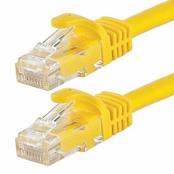 MONOPRICE Patch Cord Cat 6 Flexboot Yellow 25 ft., 38G004