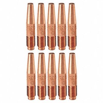 MILLER ELECTRIC MILLER MIG Weld Tapered Contact Tip PK10, 38G575