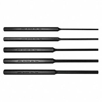 MAYHEW Pin Punch Set 5-Piece Steel, 38GN91