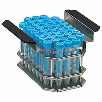 BENCHMARK RESEARCH Test Tube Rack Silver 41 x 15, 38GP80