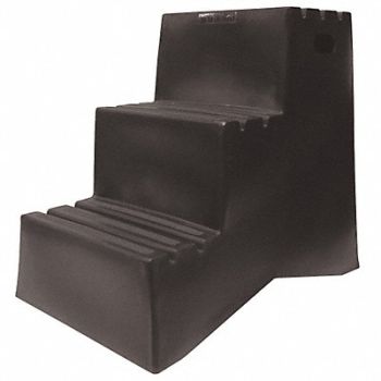 DPI J4025 Step Stand 3 Steps Polyethylene Black, 38GU01