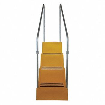 DPI J4026 Step Stand 4 Steps Polyethylene Yellow, 38GU03