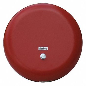 WHEELOCK Bell 115VAC Red 10 in H, 38GV02