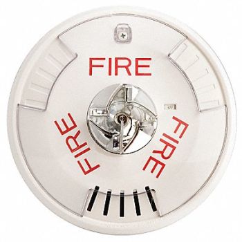 WHEELOCK Horn Strobe 12/24VDC White 6-11/16 in H, 38GV26