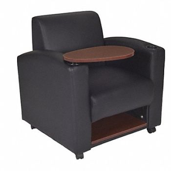 REGENCY Arm Chair Black Breathable Vinyl 250 lb., 38HU28