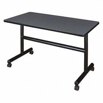 REGENCY Mobile Table 48 in.W Gray Nbula Flip Top, 38HU45