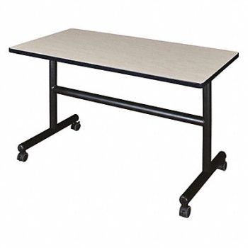 REGENCY Mobile Table 48 in W Maple Flip Top, 38HU48