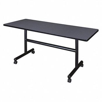 REGENCY Mobile Table 60 in.W Gray Nbula Flip Top, 38HU50