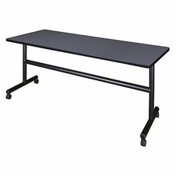 REGENCY Mobile Table 72 in.W Gray Nbula Flip Top, 38HU55